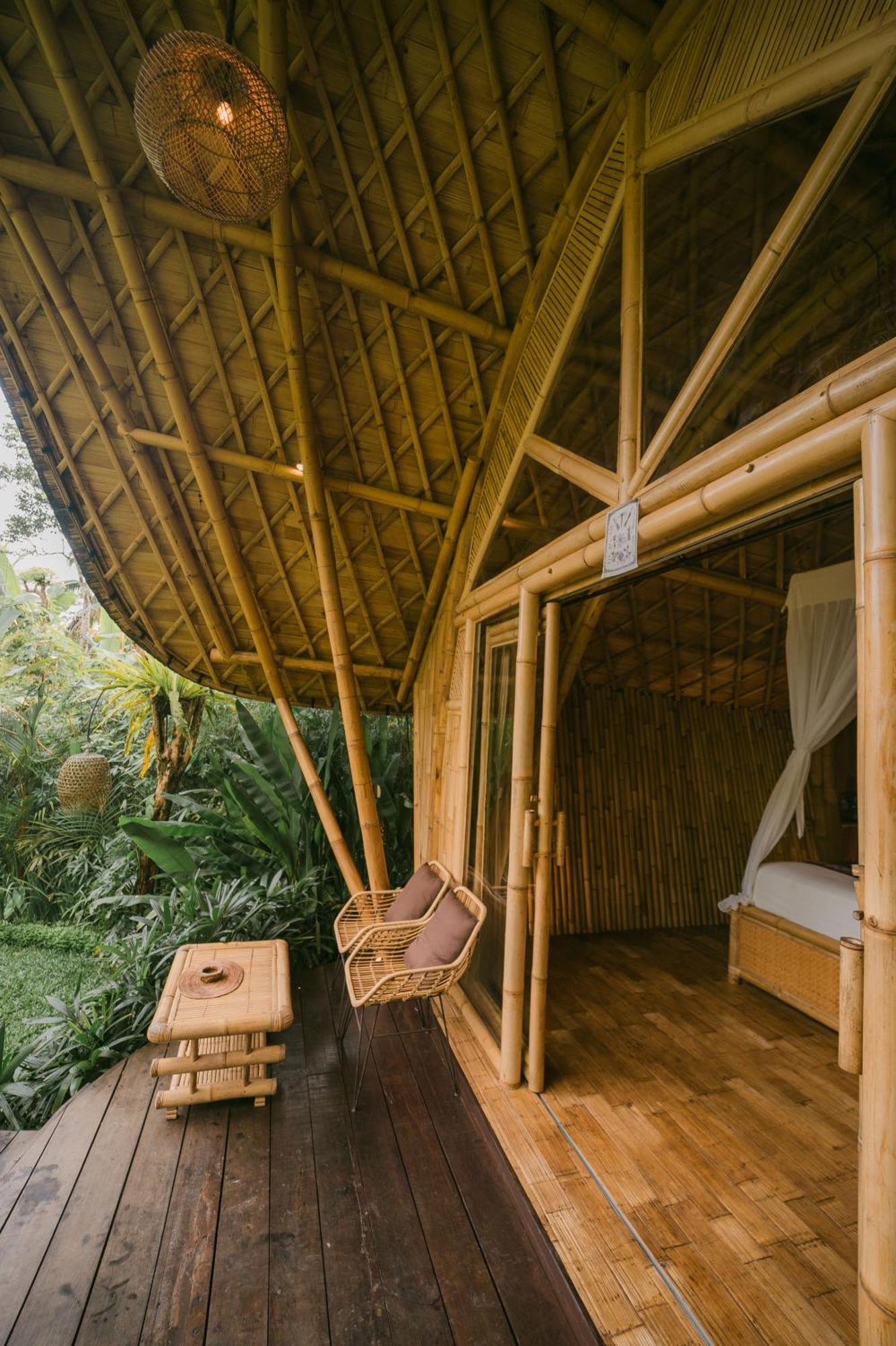 Вилла Arcada Bali Bamboo House Сидемен Экстерьер фото