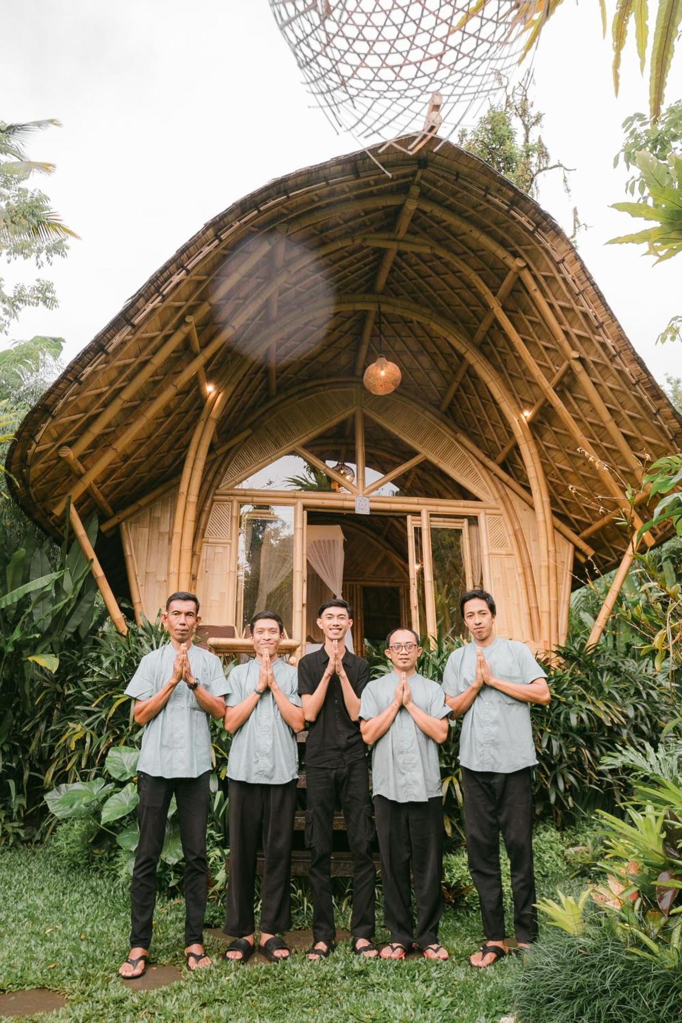 Вилла Arcada Bali Bamboo House Сидемен Экстерьер фото