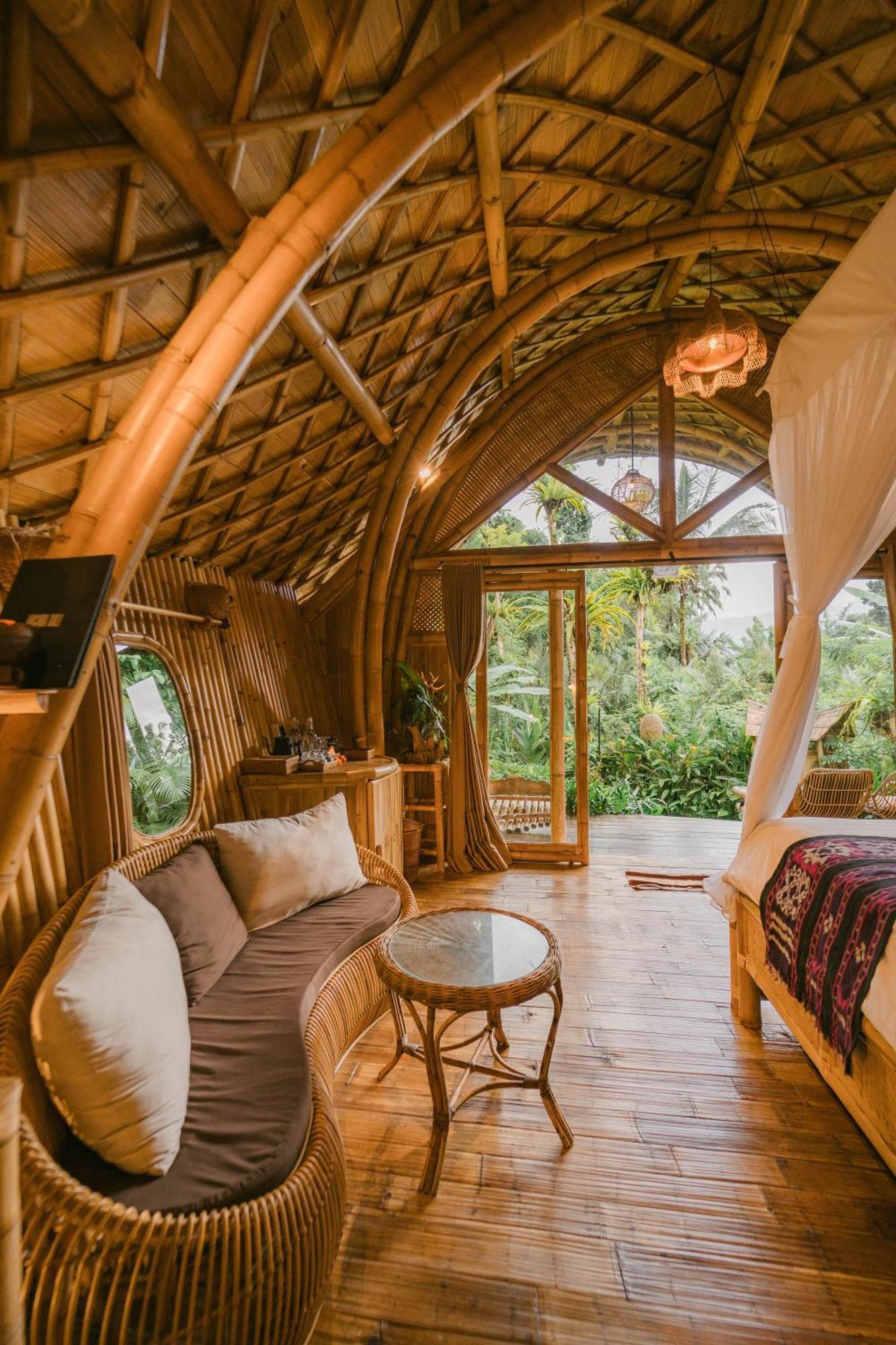 Вилла Arcada Bali Bamboo House Сидемен Экстерьер фото