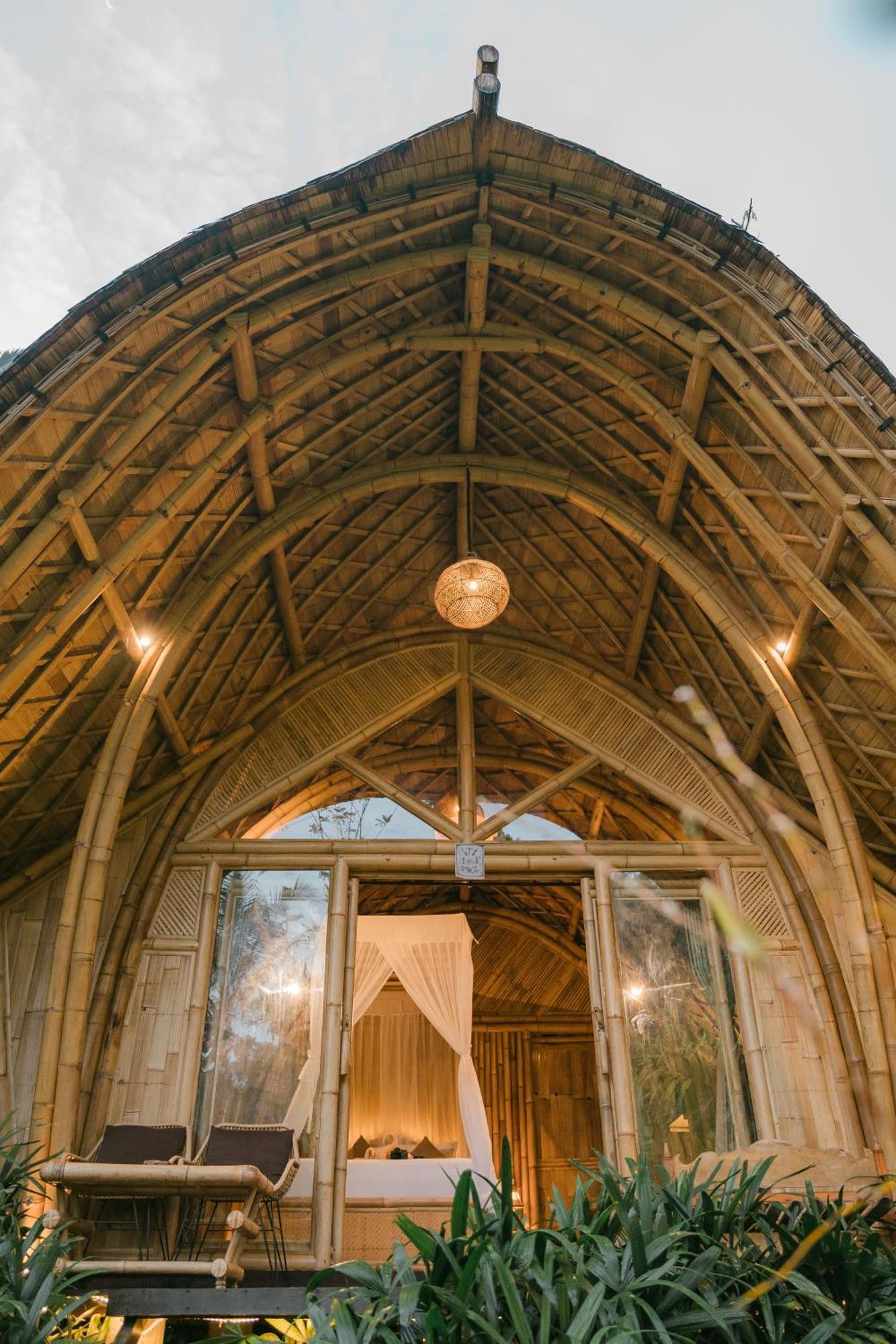 Вилла Arcada Bali Bamboo House Сидемен Экстерьер фото