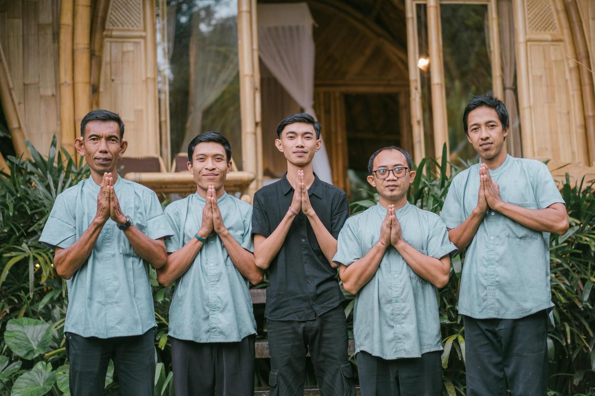Вилла Arcada Bali Bamboo House Сидемен Экстерьер фото